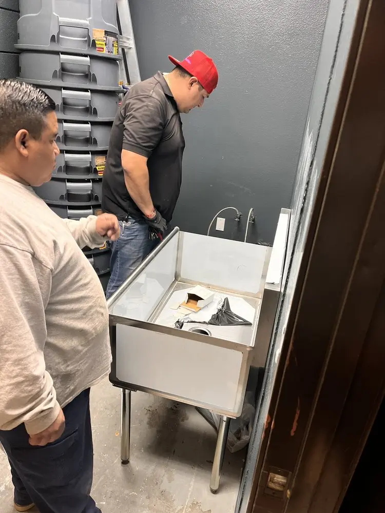 Commercial plumbing and sink installation in Little Rock Canyon